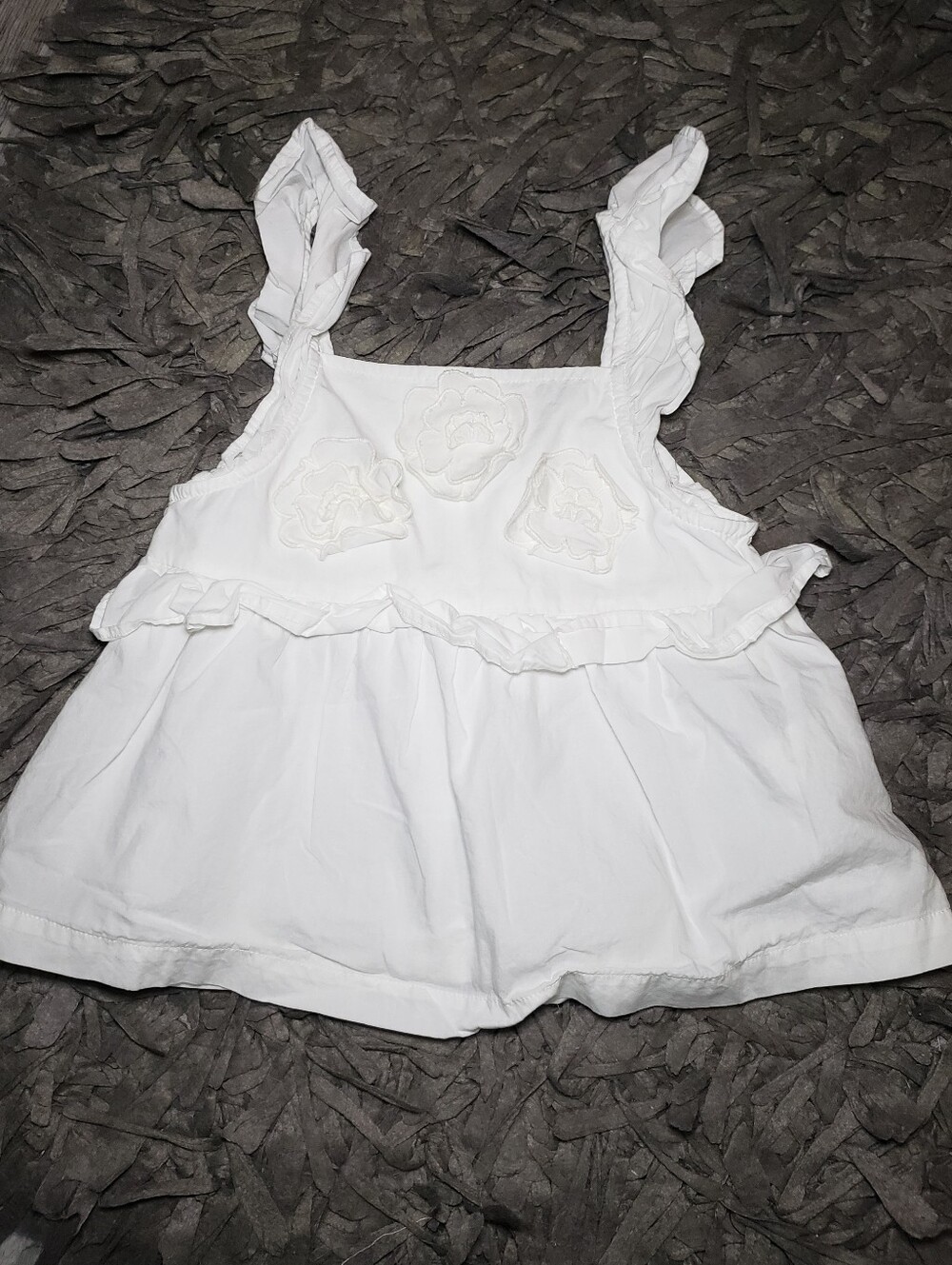 Girls 3D Floral Cotton Blouse